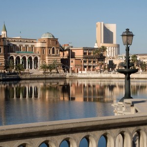 Tripoli, Libya - Central Bank, Corinthia Hotel, Decorative Lamp Post